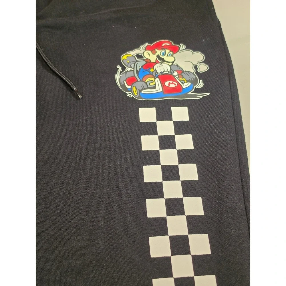 Nintendo Mario Kart Mens Black Joggers Graphic Sweatpants XL XKI029AMWE